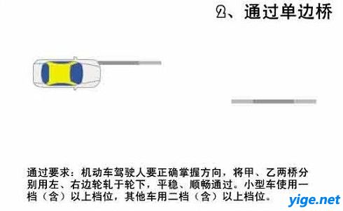 驾考科目c1过单边桥方法